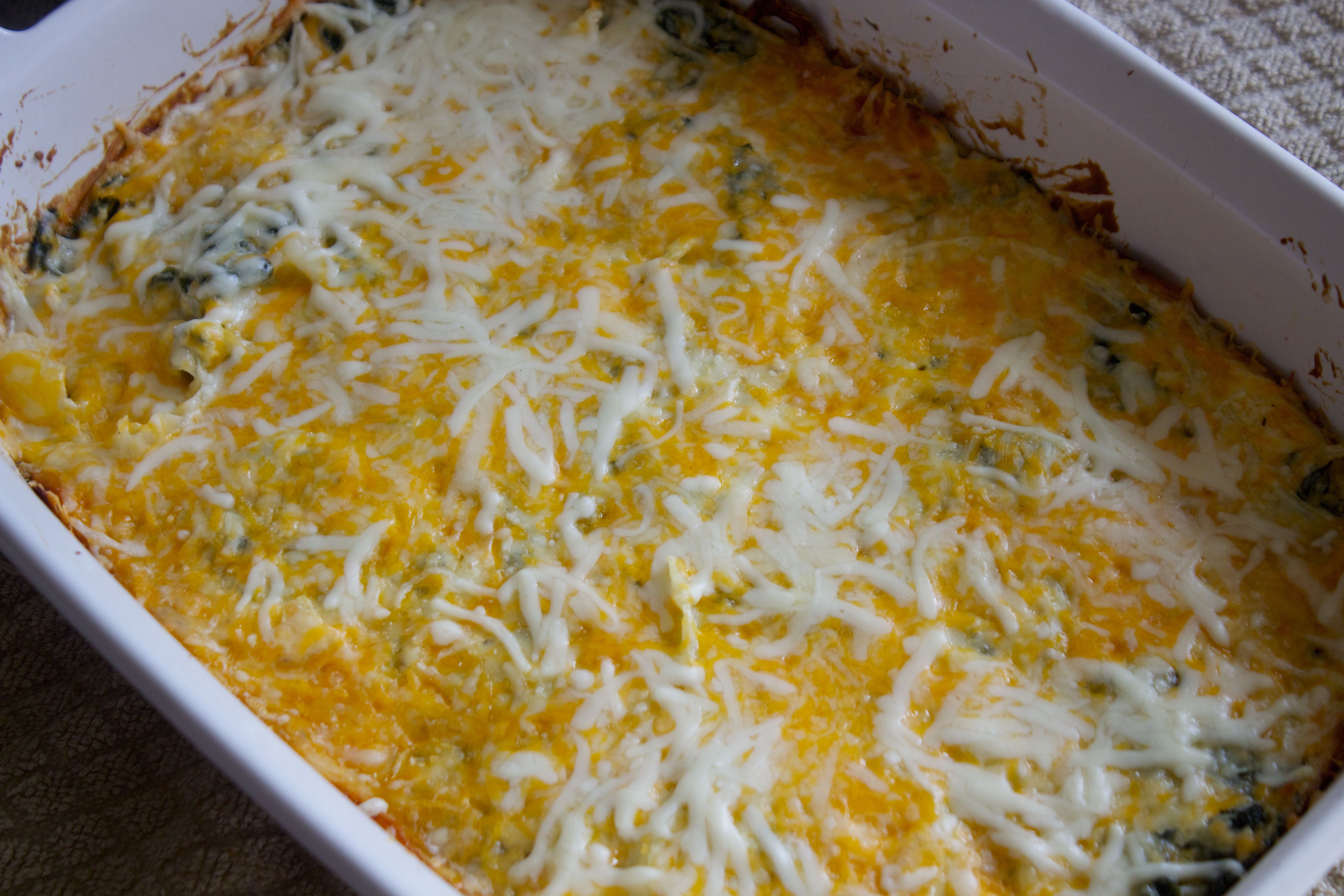 Cheesy Spinach and Onion Casserole