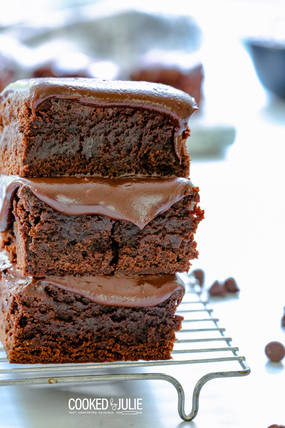 brownies on a cooling rack 