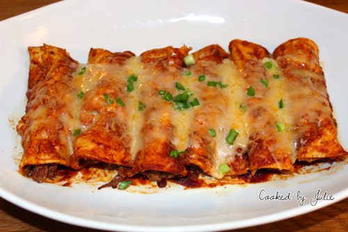 Shredded Beef Enchiladas 