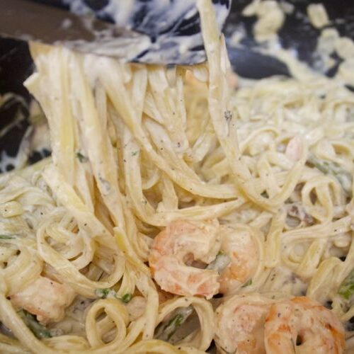 Garlic Shrimp Fettuccine