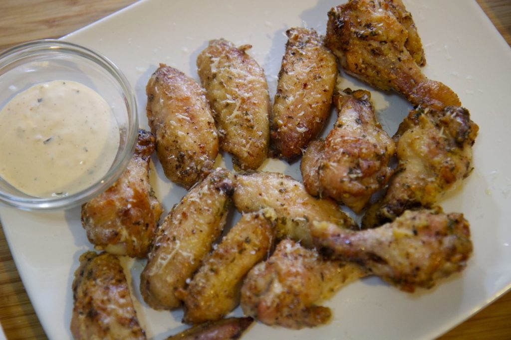 Baked Garlic Parmesan Wings - Cooked by Julie