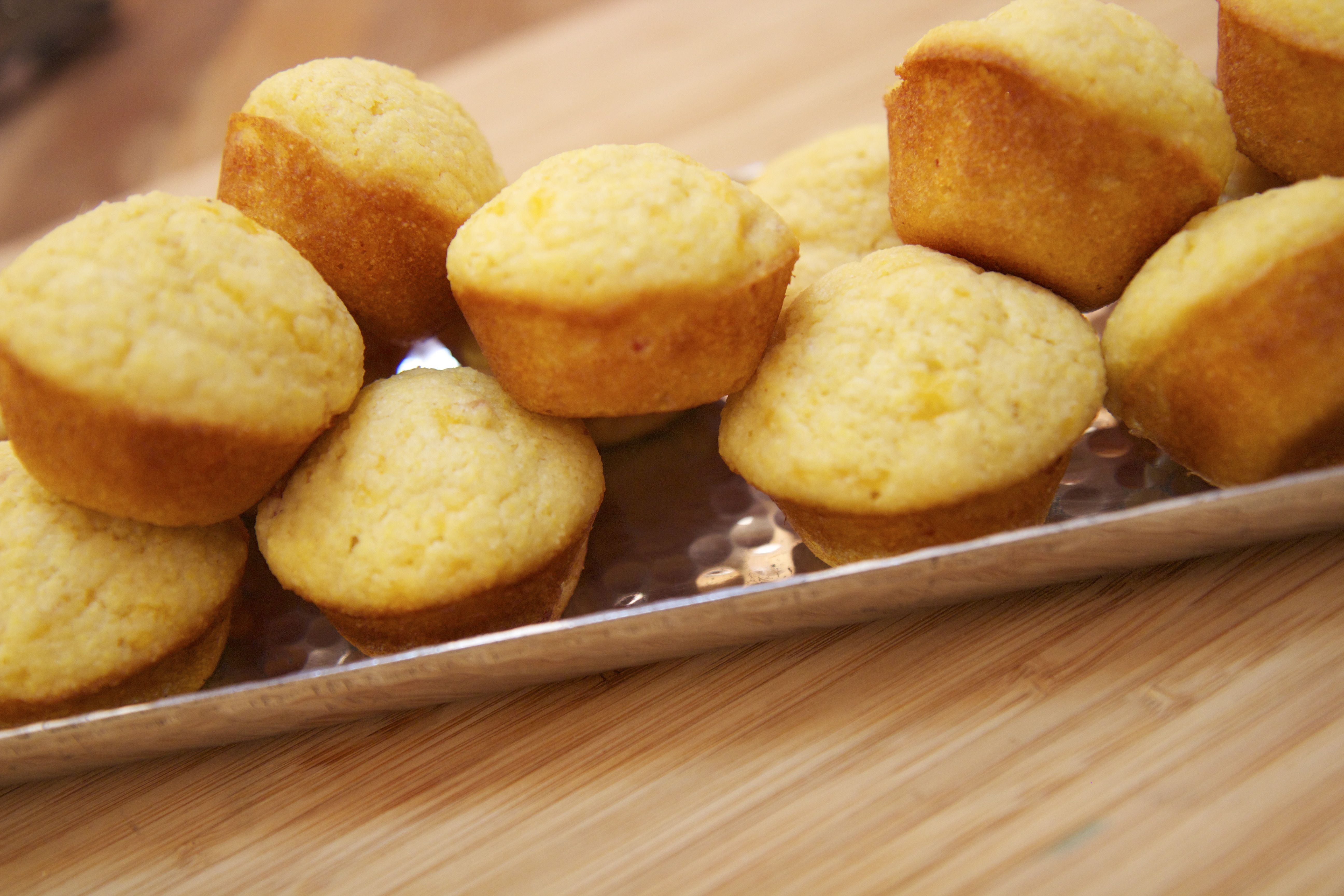 These Ham and Cheese Corn Muffins by Cooked By Julie are perfect for a dinner side or poppable snack.