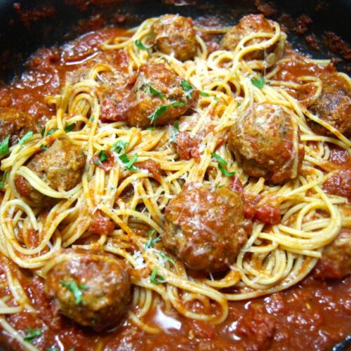 Order Spaghetti Meatballs food online from Pizza Planet store, Amarillo on bringmethat.com