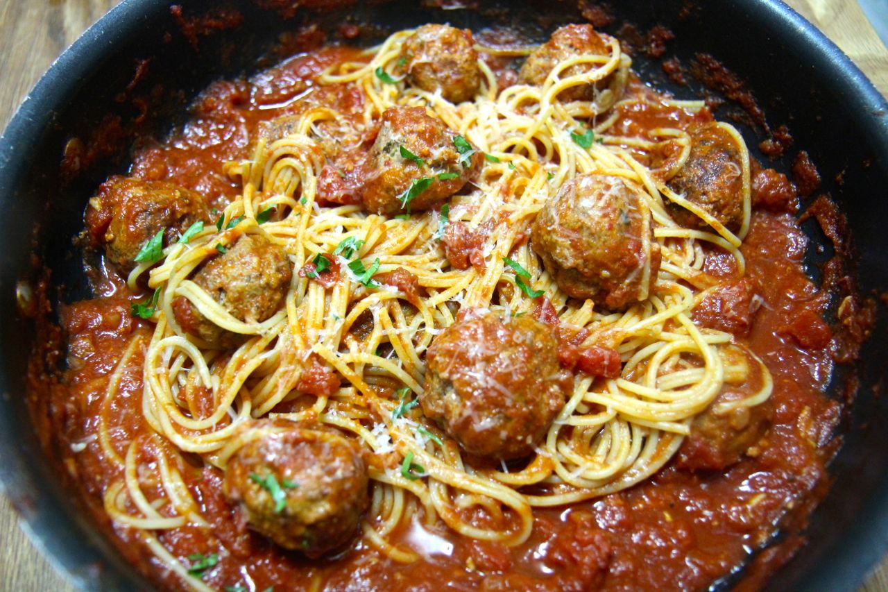 Try this take on traditional spaghetti and meatballs!