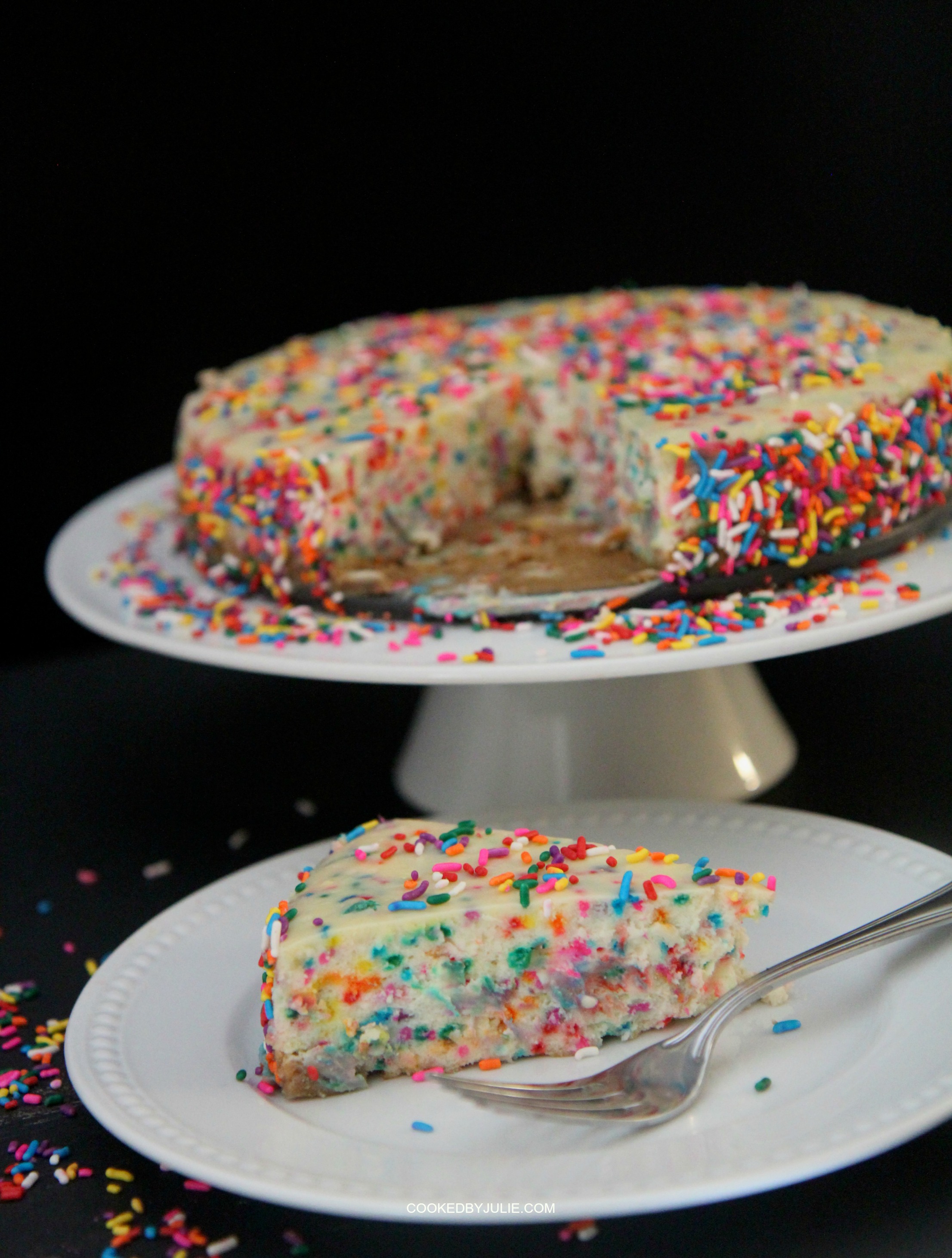 Everybody loves sprinkles, right? This is a fun cheesecake to bake and eat.