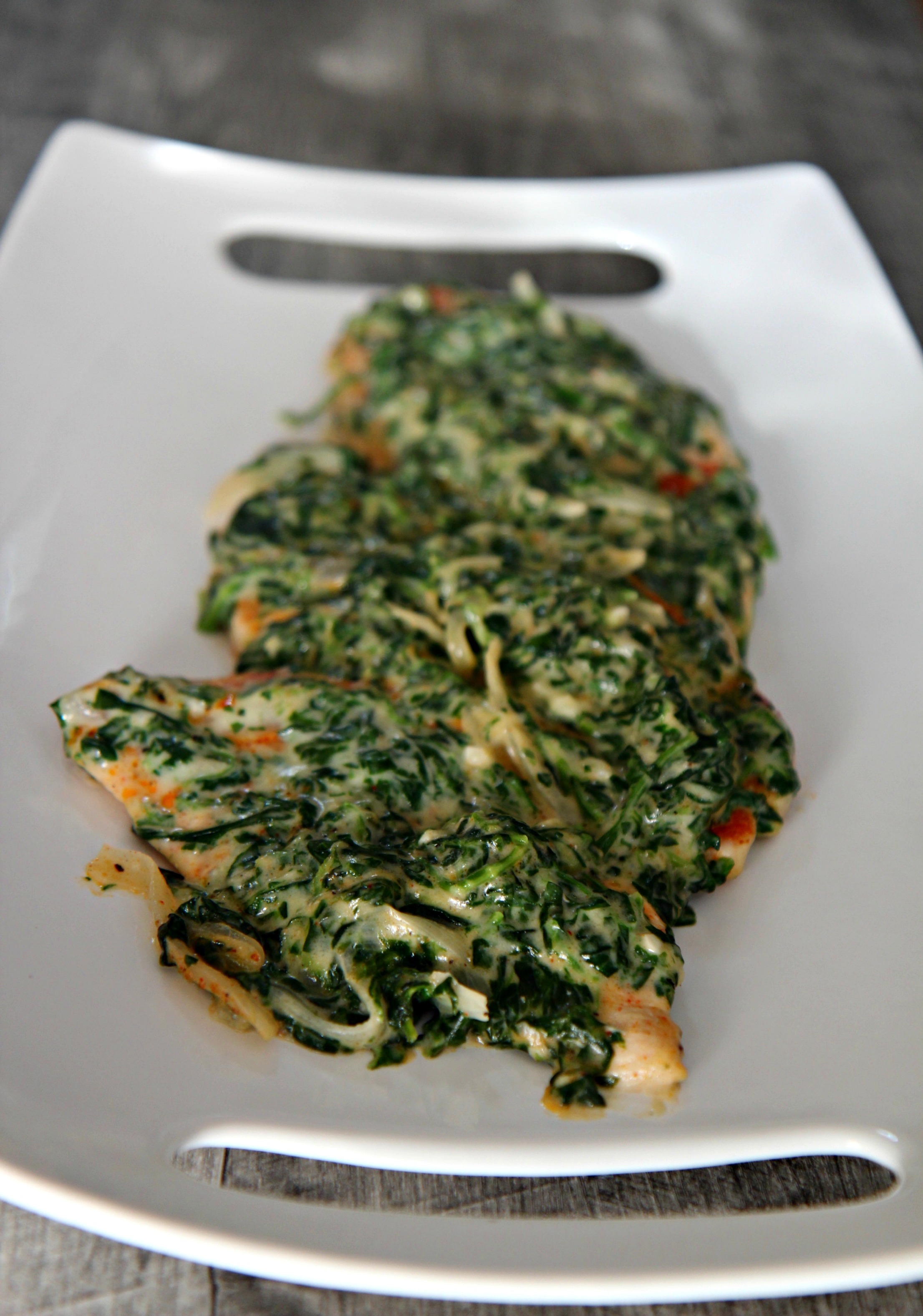 Creamy Spinach Chicken doesn't need a side, it's good on its own.