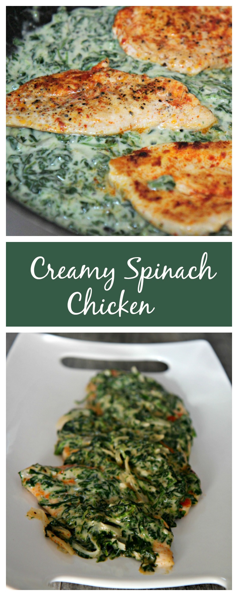 Creamy Spinach Chicken Recipe from Cooked By Julie