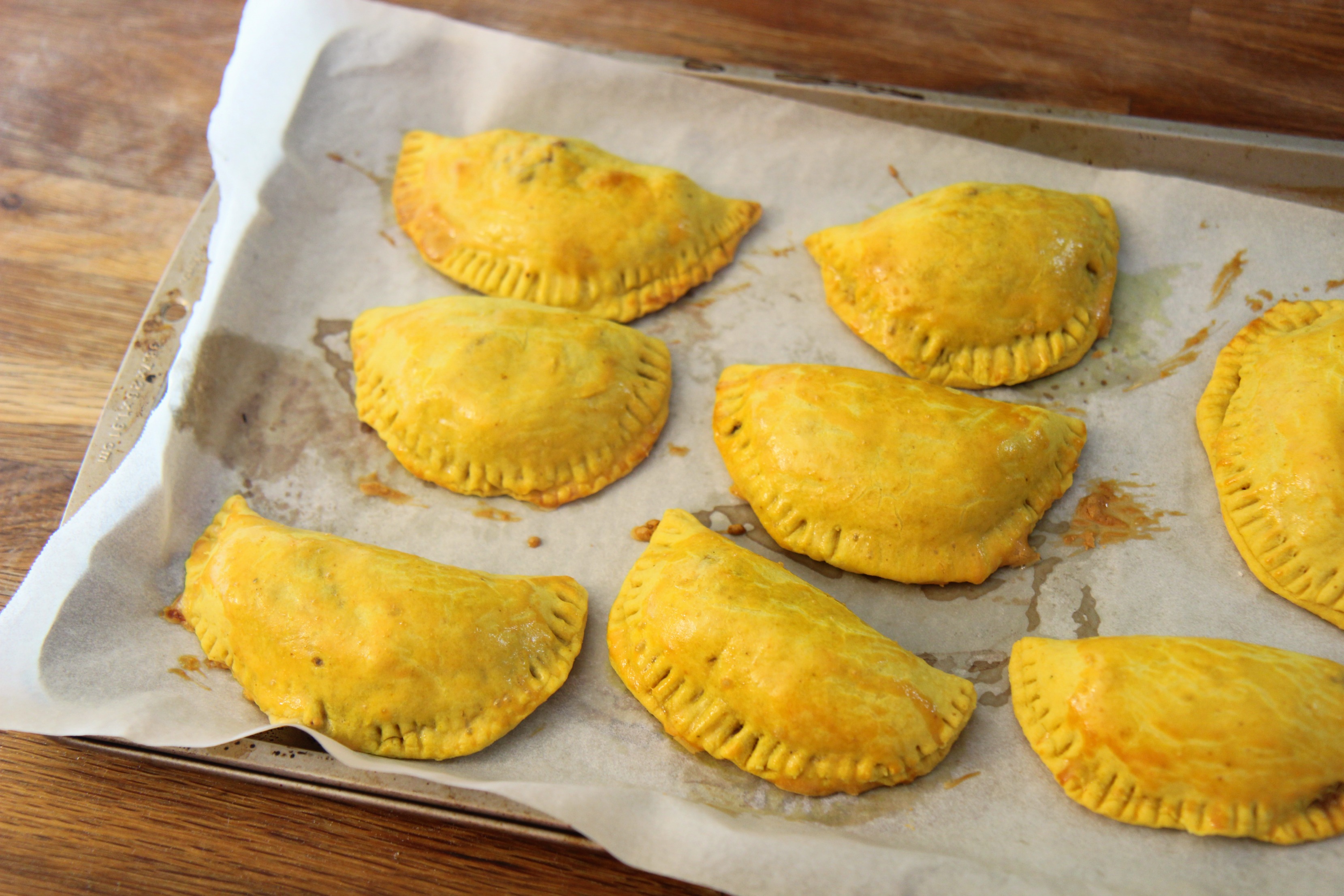 baked Jamaican beef patties 