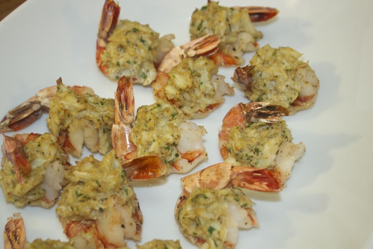 Crab Stuffed Shrimp Recipe (VIDEO) Cooked by Julie