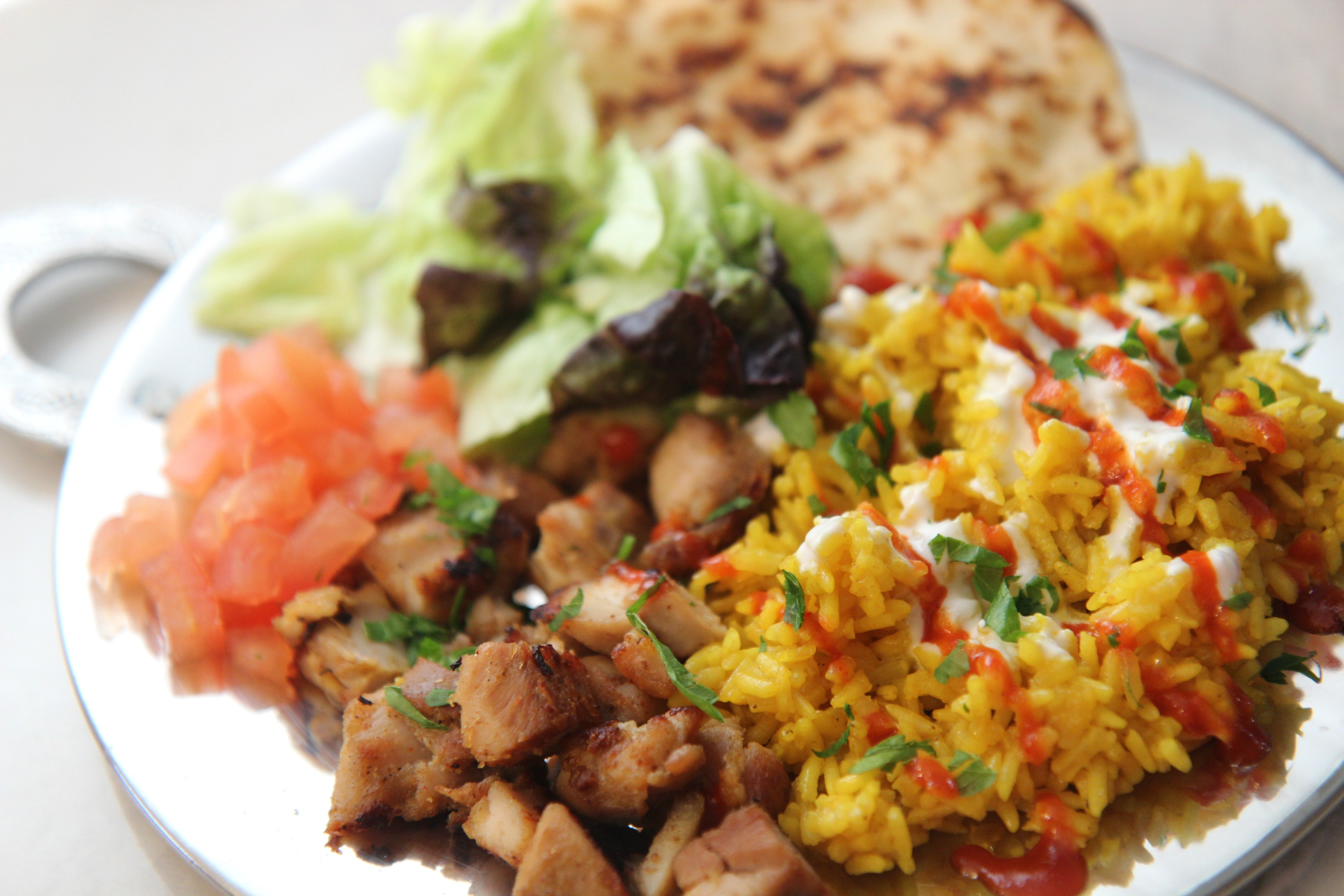 halal guys chicken and rice. 