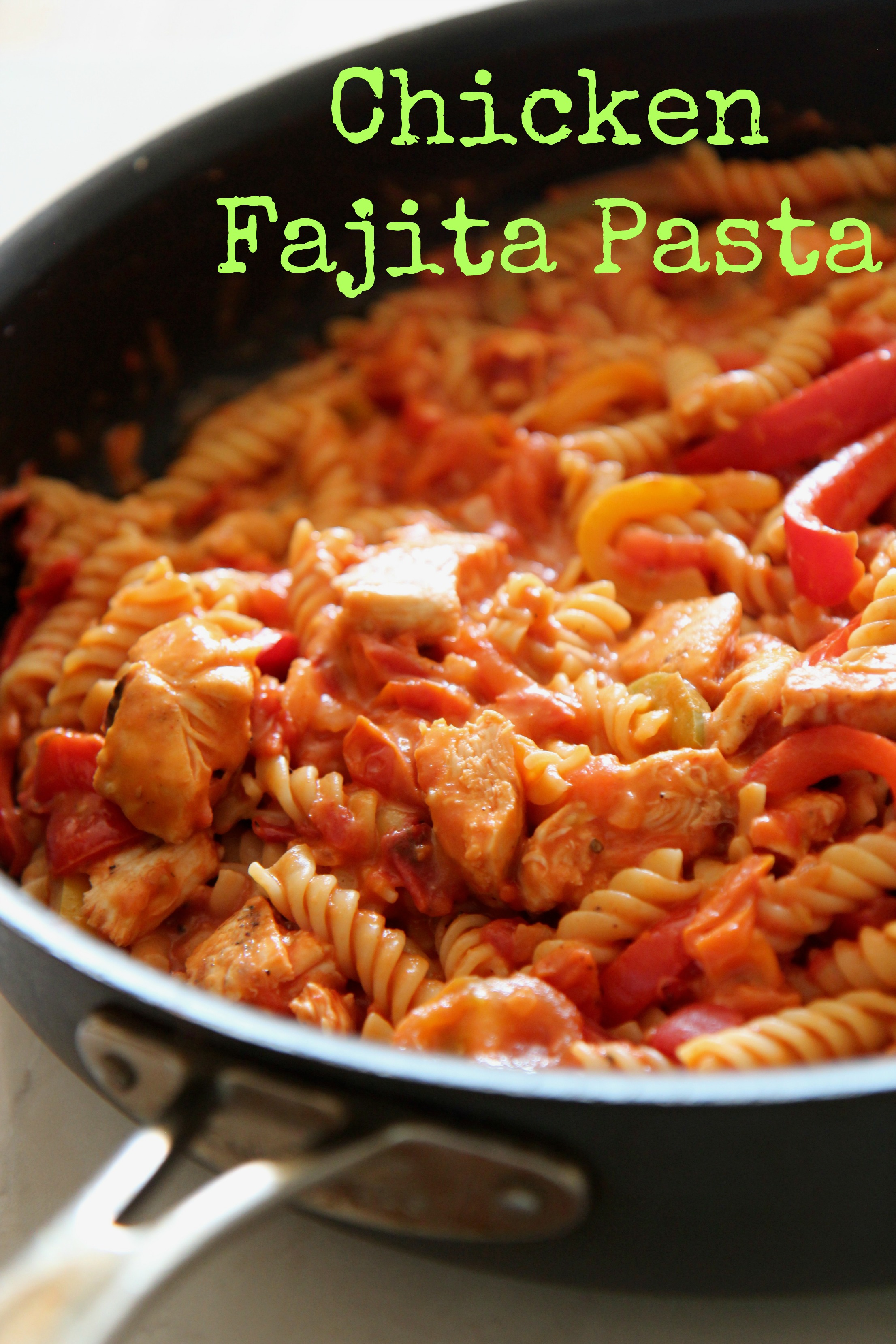 Toss together this easy chicken fajita pasta dish for a fast one-pot meal that everyone will love!