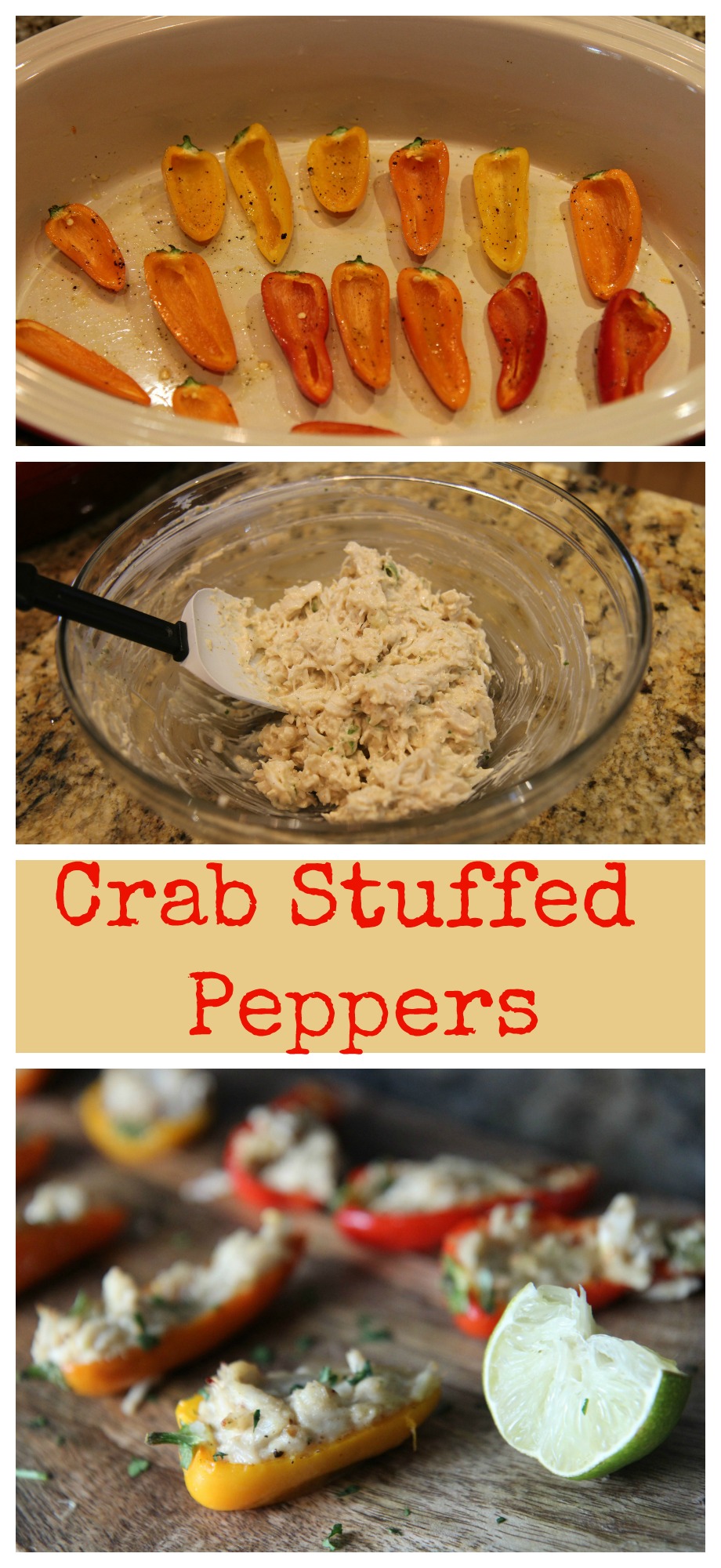 Learn how to make these Crab Stuffed Peppers at CookedbyJulie.com