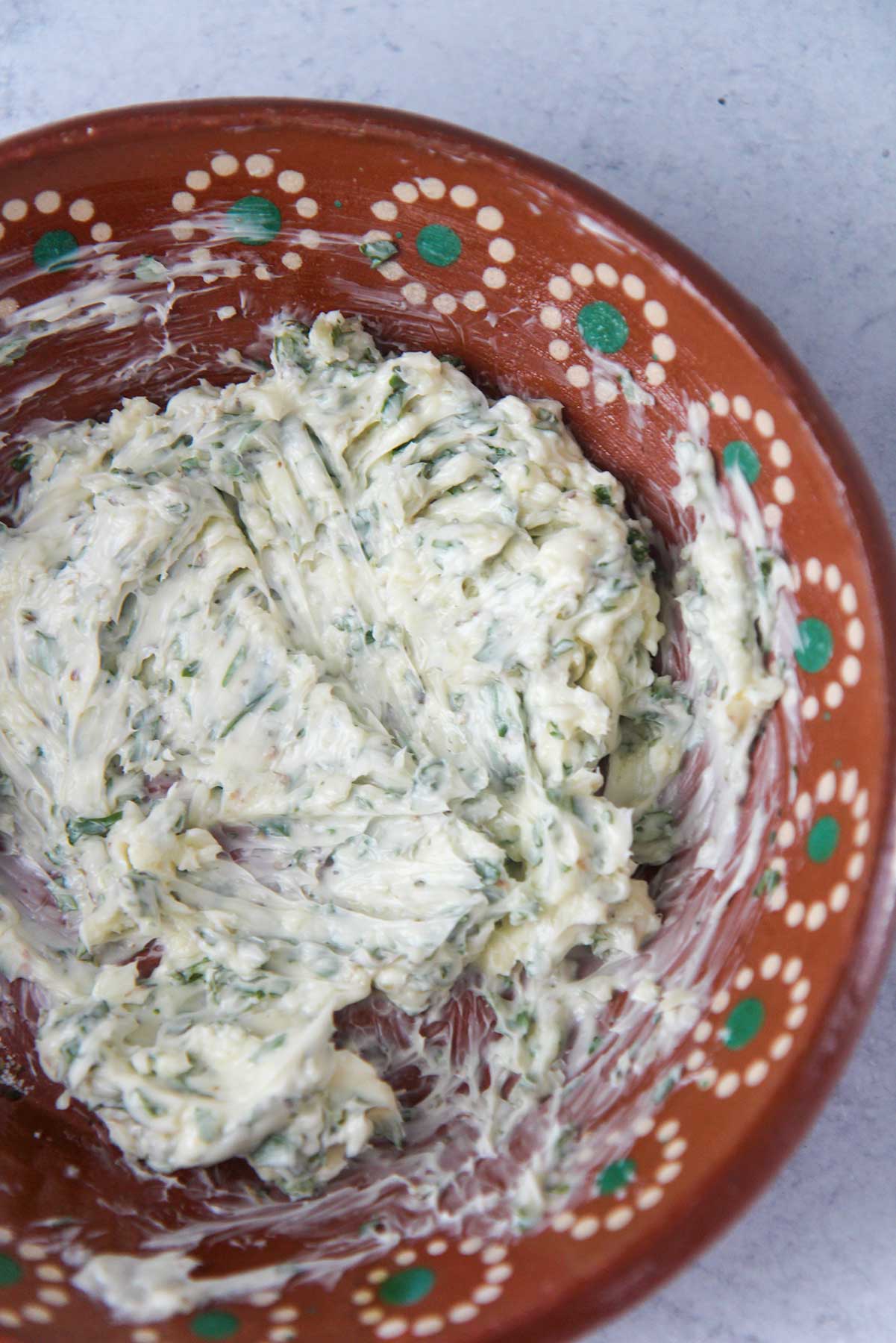 butter mixture in a bowl. 