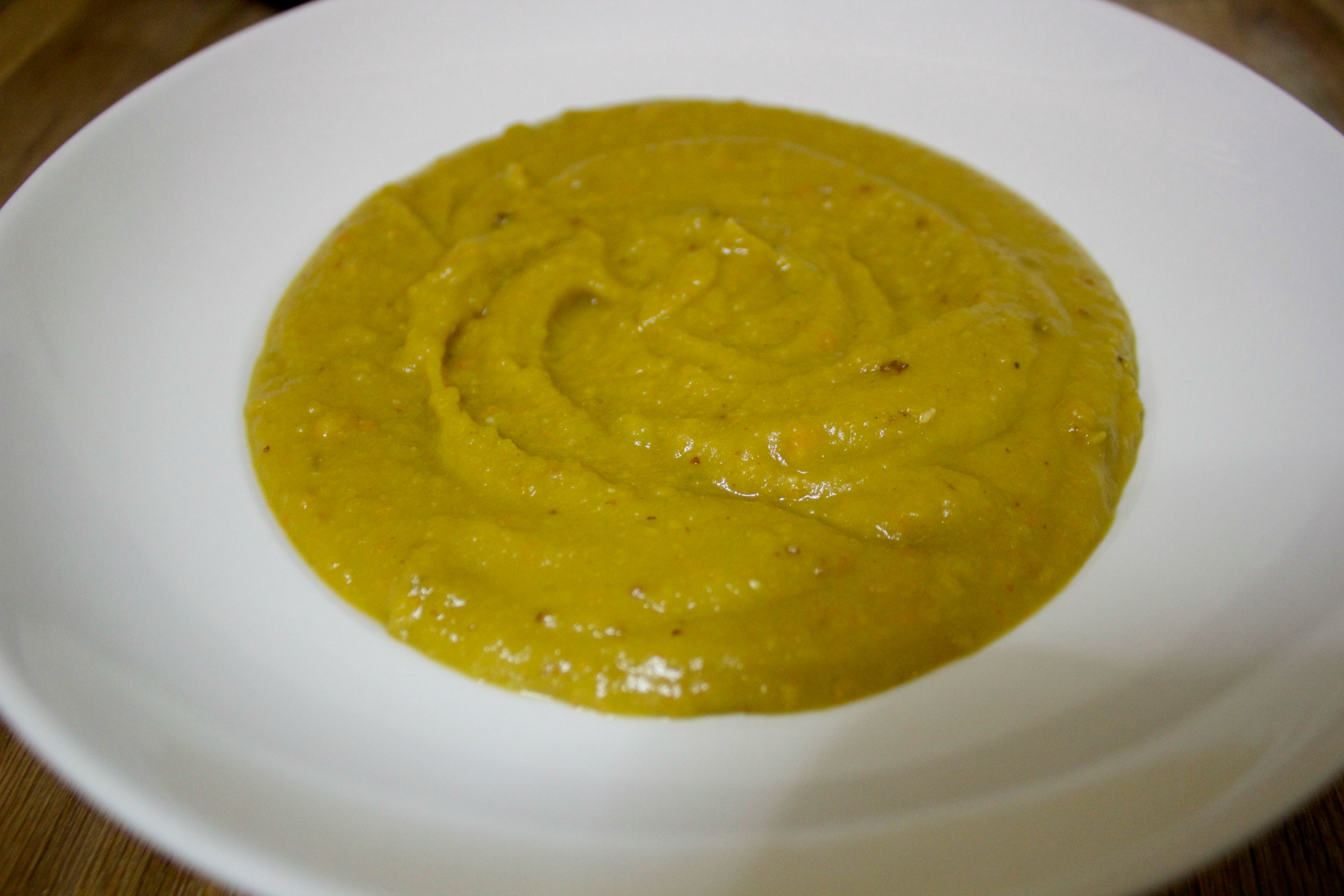 This spicy split pea soup is flavorful and healthy, perfect for a cold winter night