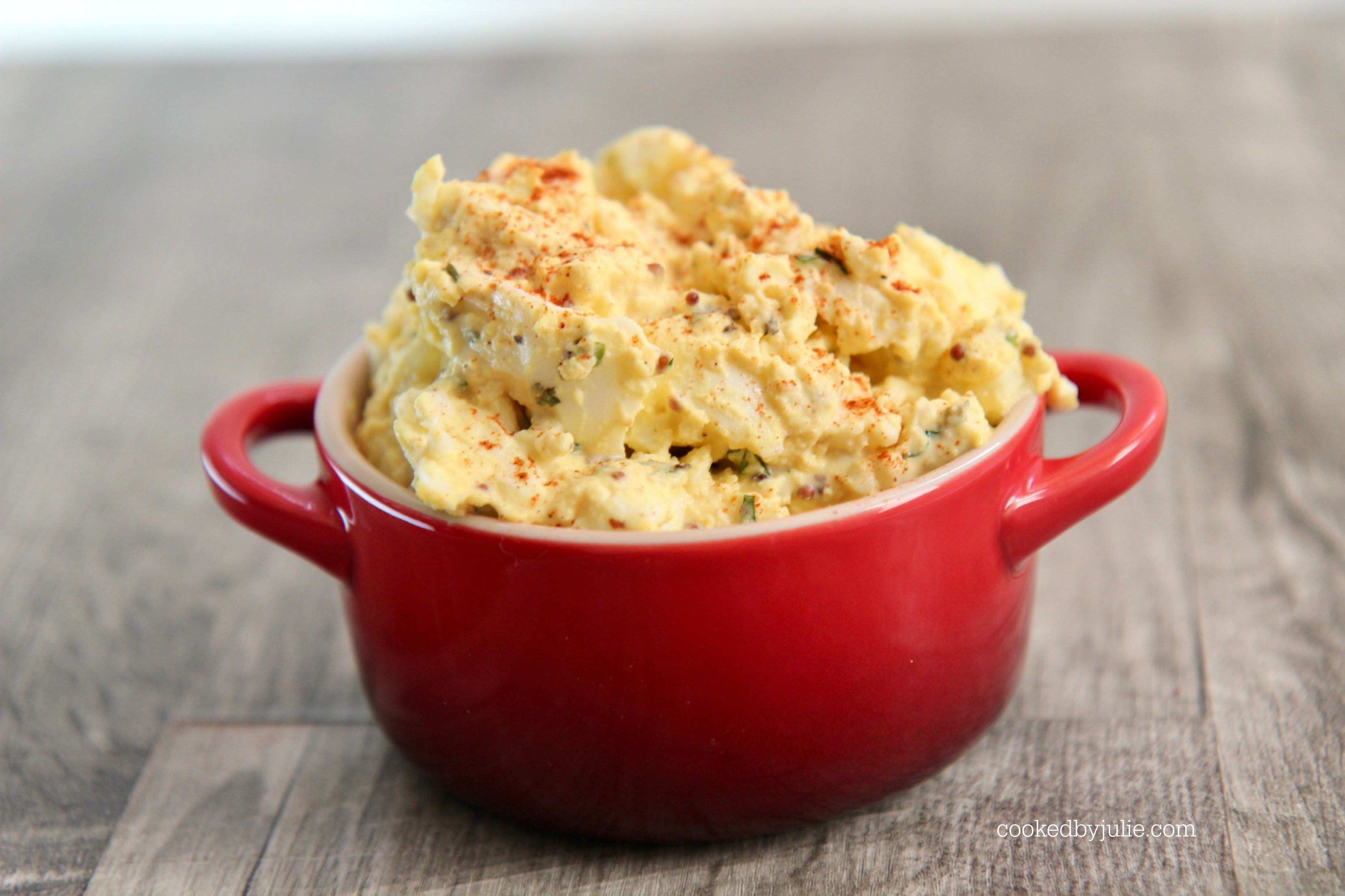 Sprinkle this delicious egg salad with a pinch of paprika for a hint of spice.