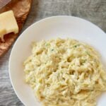 creamy garlic parmesan orzo