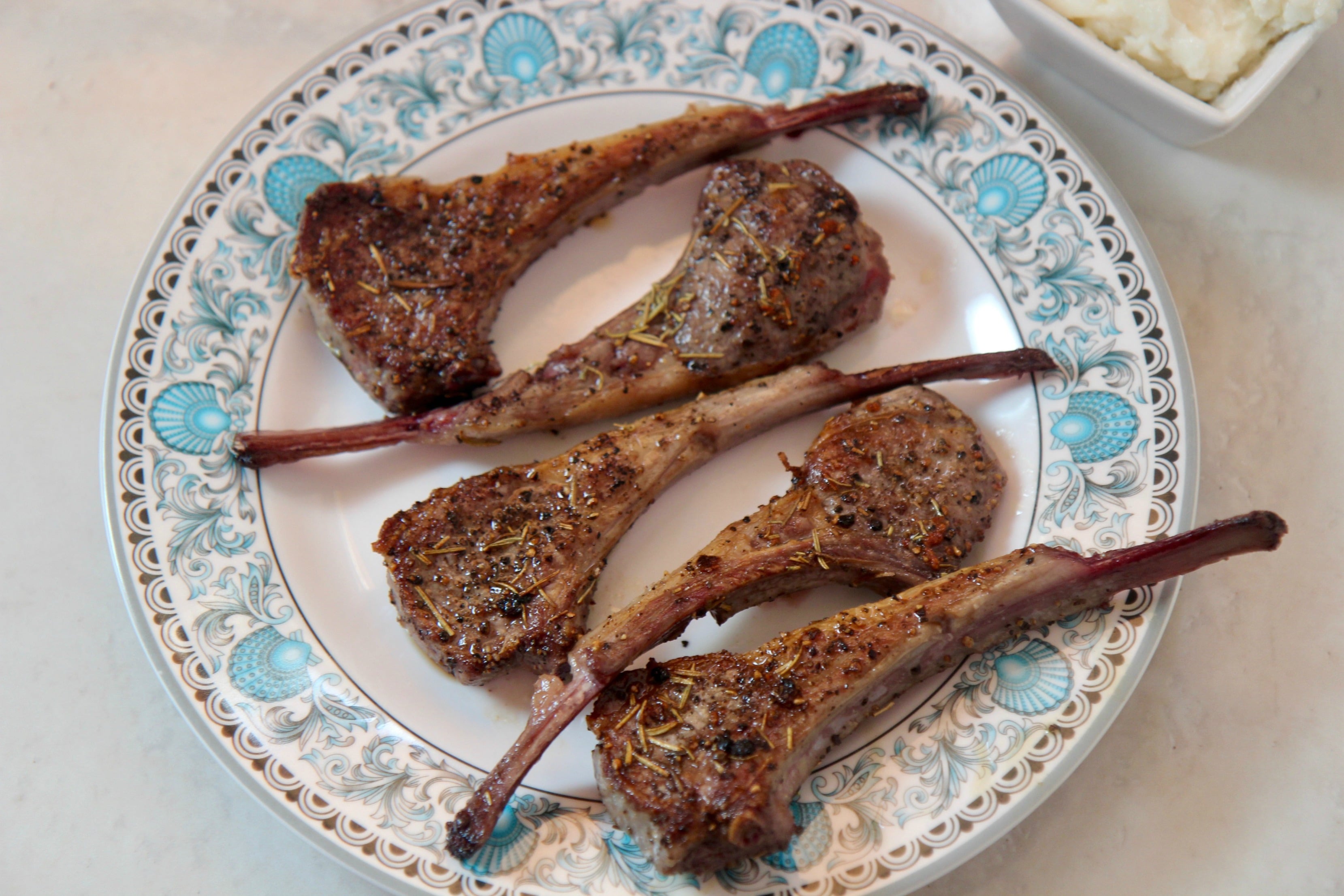 cooked lamb chops