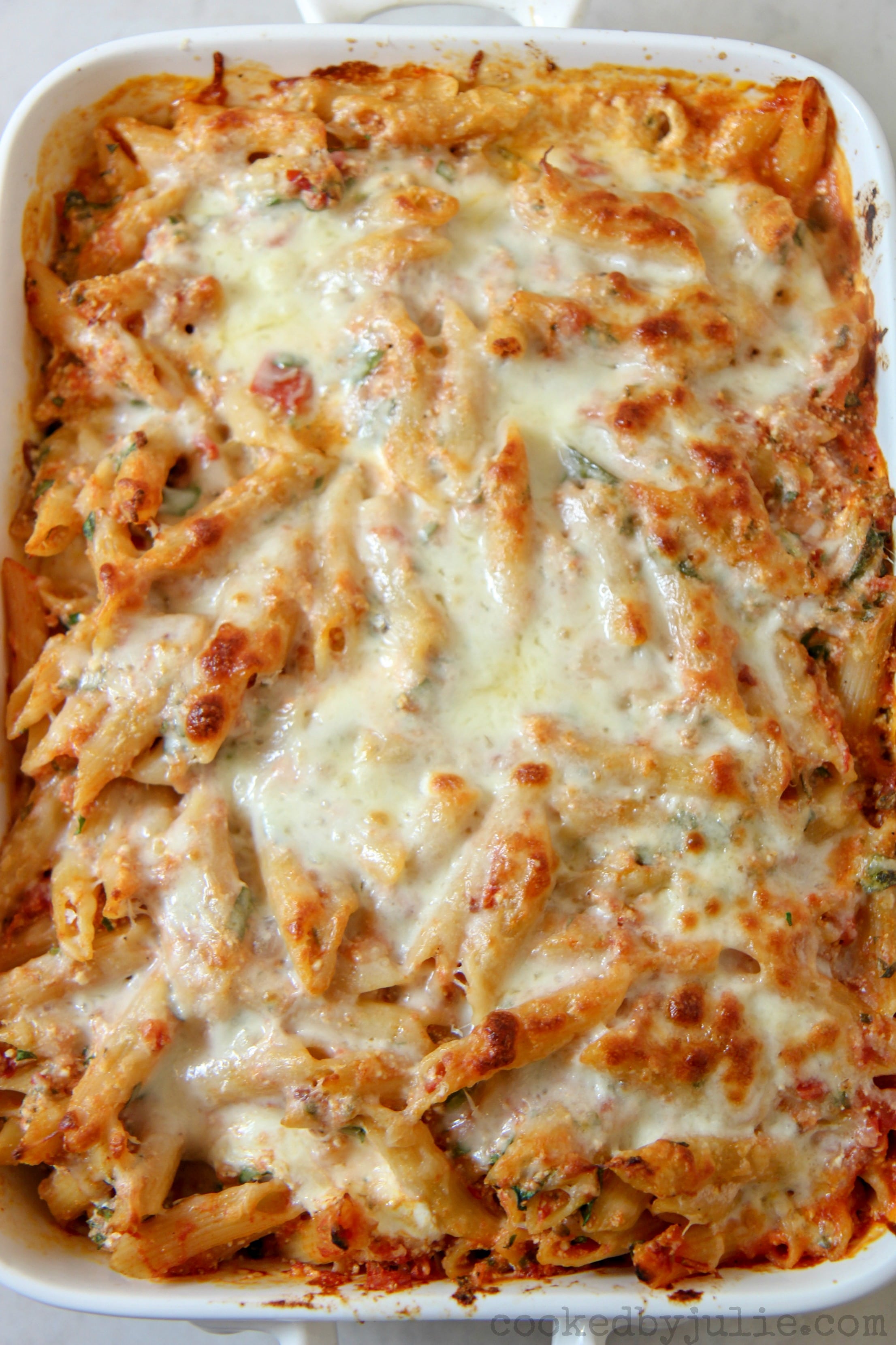 Easy Baked Ziti With Spinach Recipe Cooked By Julie