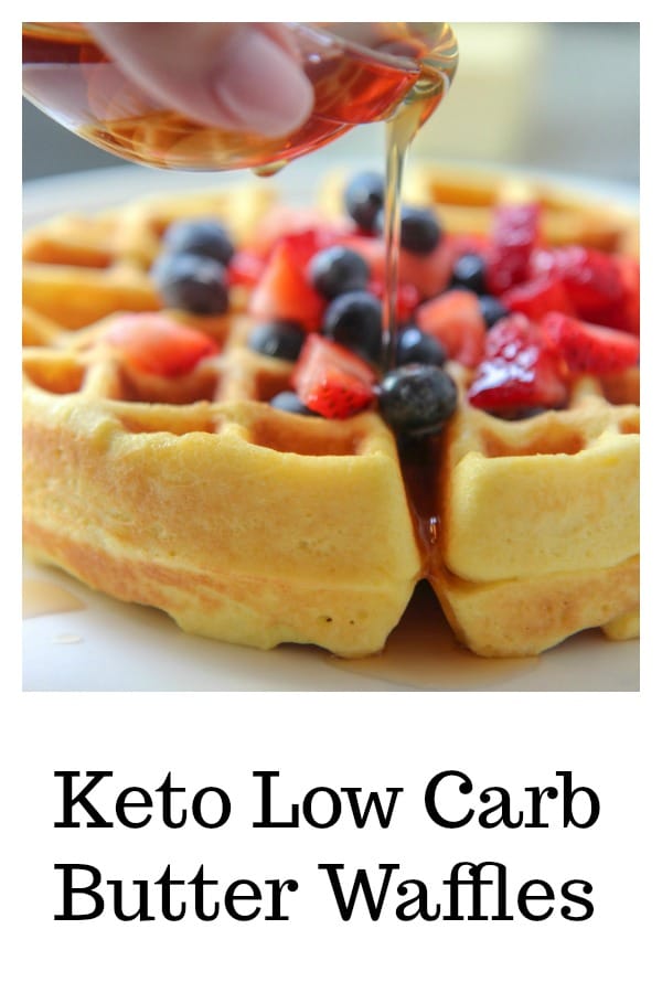 Keto Low Carb waffles with fruit 