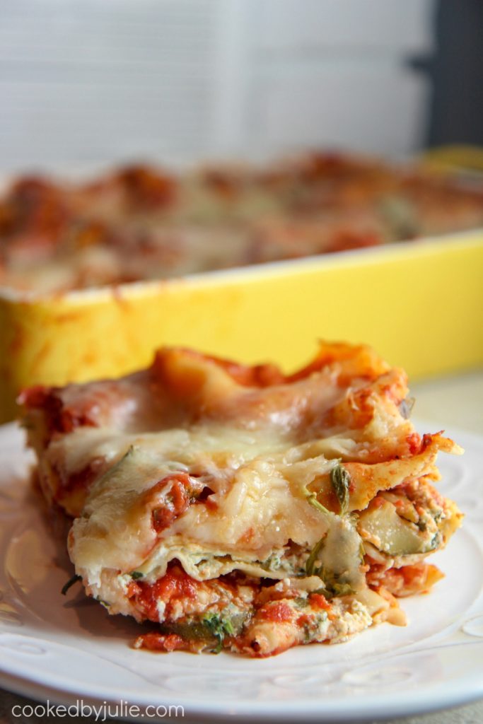 Easy Vegetable Lasagna Recipe - Cooked by Julie