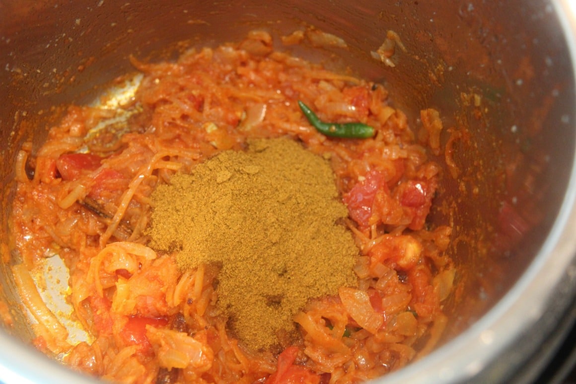 A mixture of vegetables and spices. 