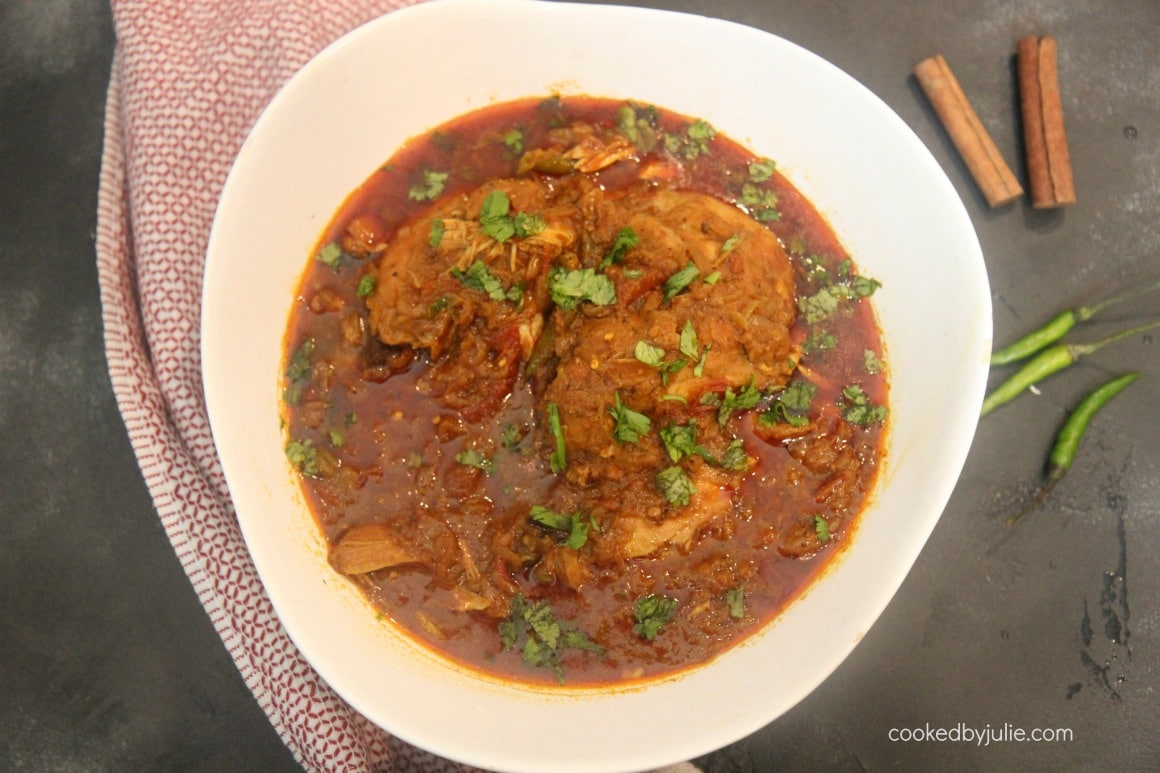 Pressure cooker chicken curry 