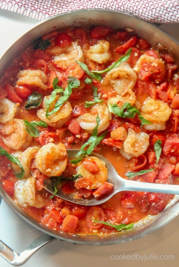 tomato and basil shrimp