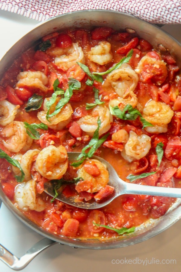 tomato and basil shrimp 
