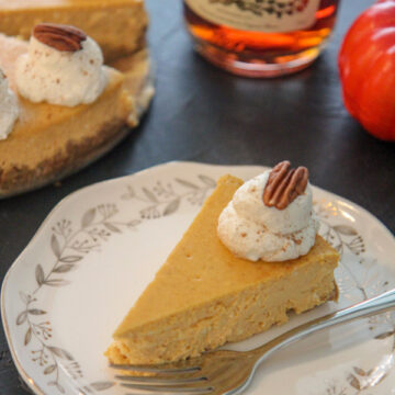Pumpkin Cognac Cheesecake Slice
