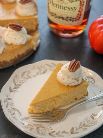 Pumpkin Cognac Cheesecake Slice