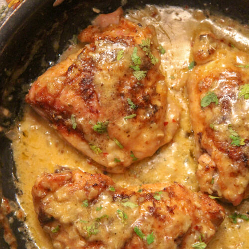 Smothered Chicken Thighs in Onion Gravy Recipe