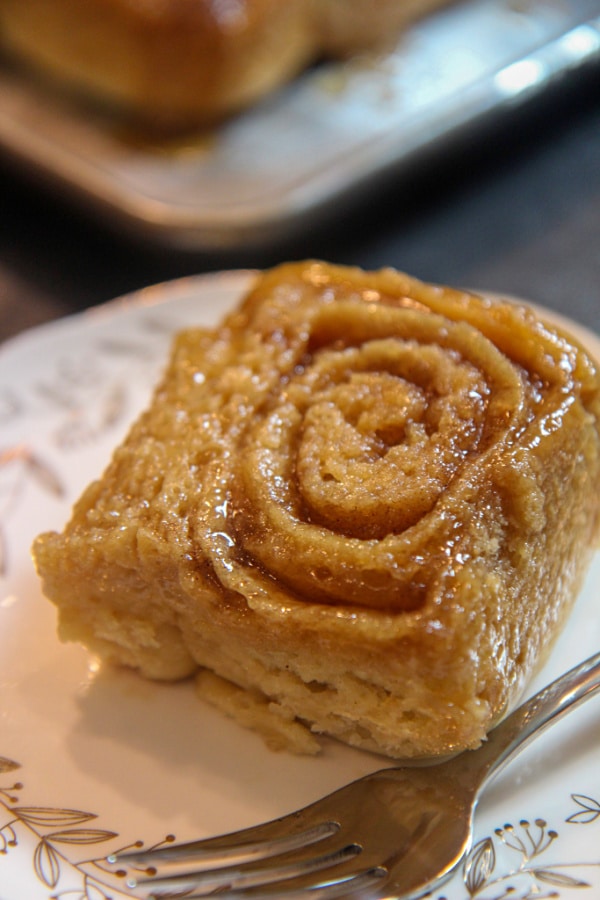 maple bun on a plate