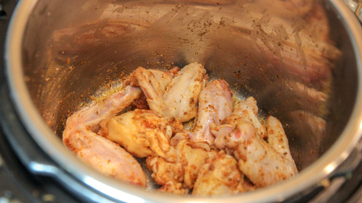 seasoned chicken wings in the instant pot 