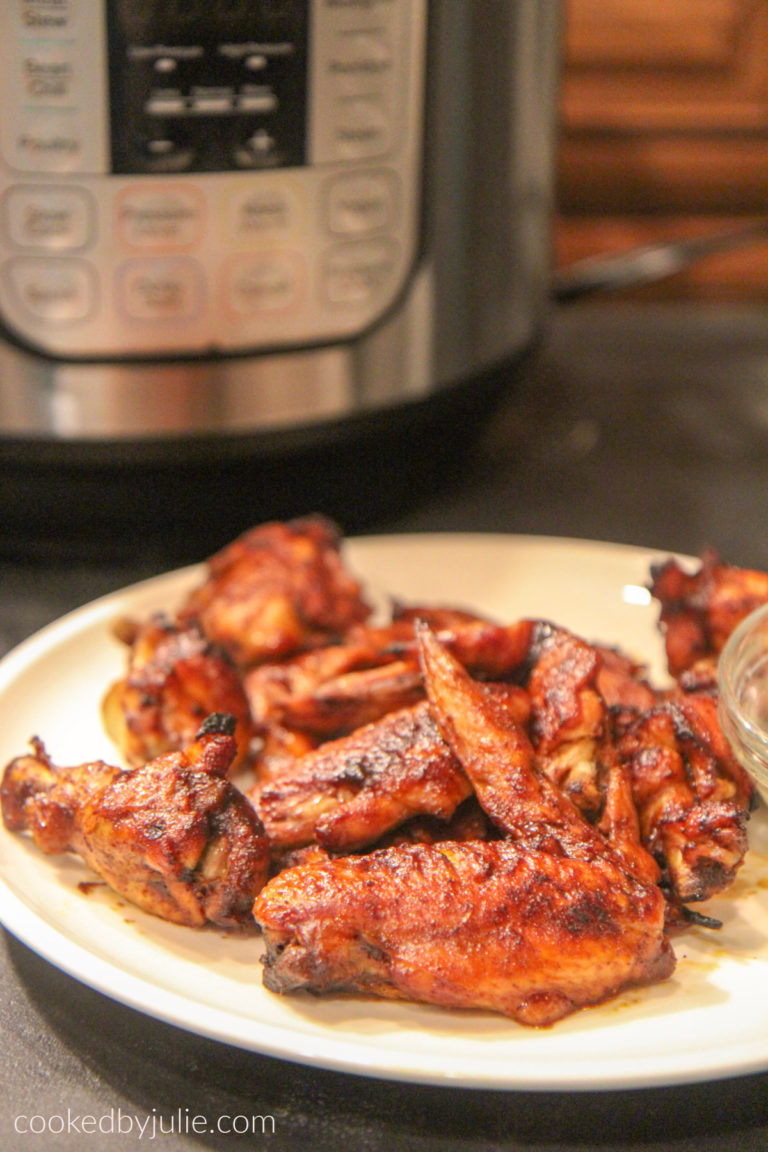 Instant Pot Chicken Wings BBQ Cooked by Julie (with video)
