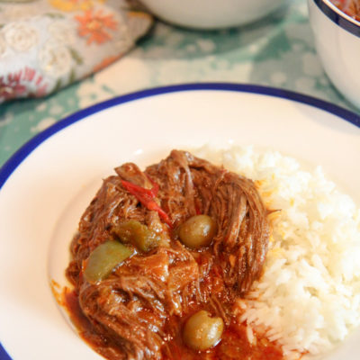 ropa vieja and white rice