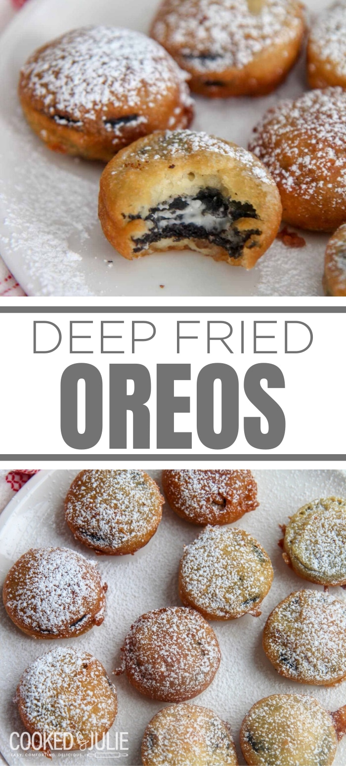 Deep fried oreos recipe video cooked by julie