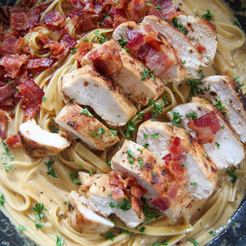 pasta in a skillet