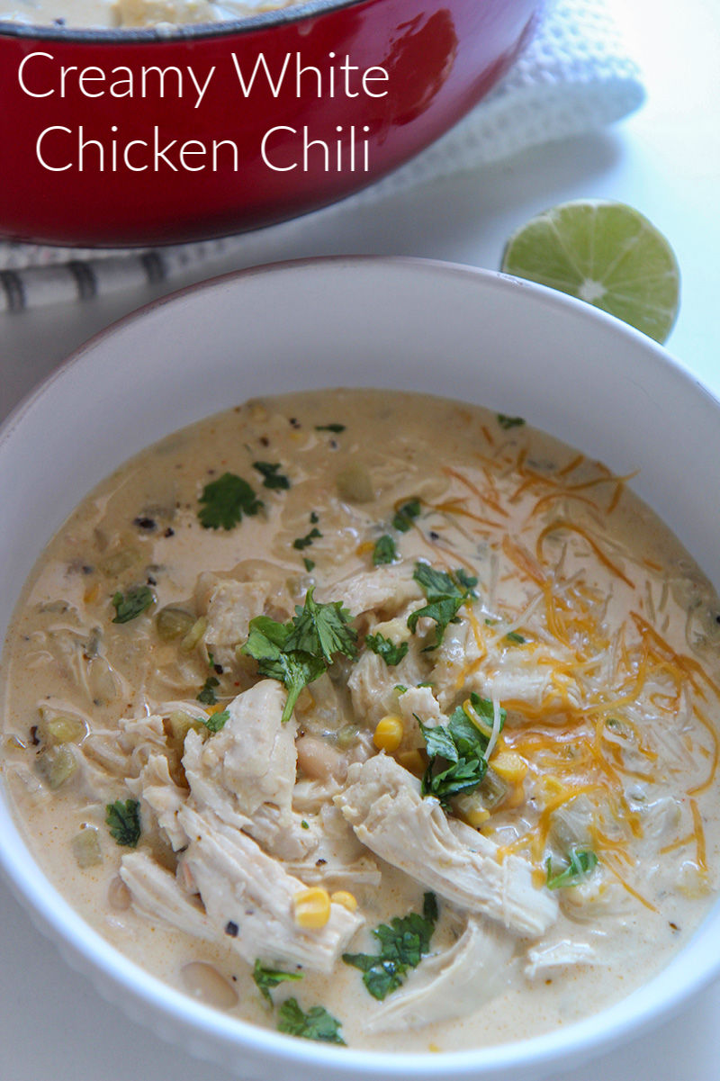 Creamy White Chicken Chili(Video) - Cooked by Julie