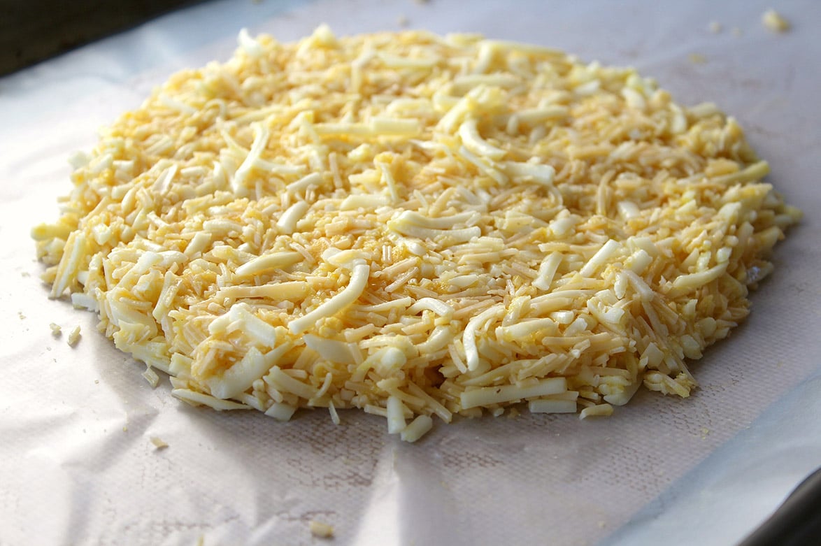 raw keto cheese bread on a baking sheet 