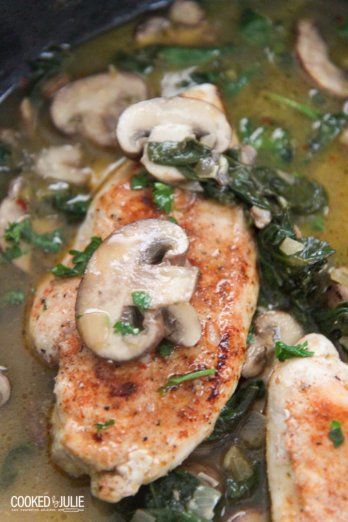 Chicken and Mushroom Skillet Recipe - Cooked by Julie