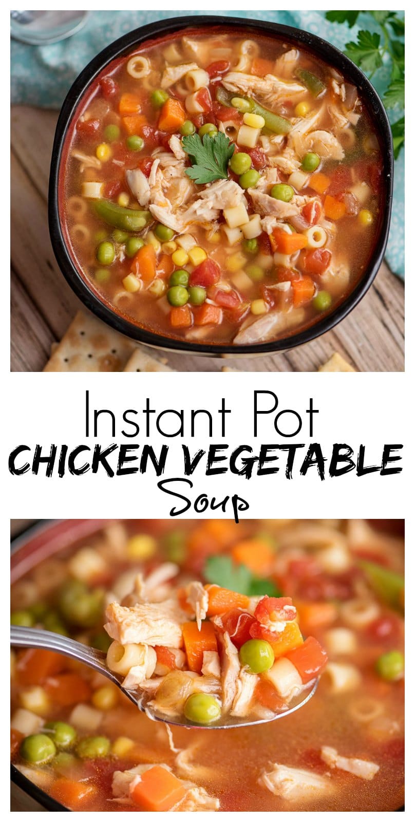 Instant Pot Chicken Vegetable Soup Cooked by Julie