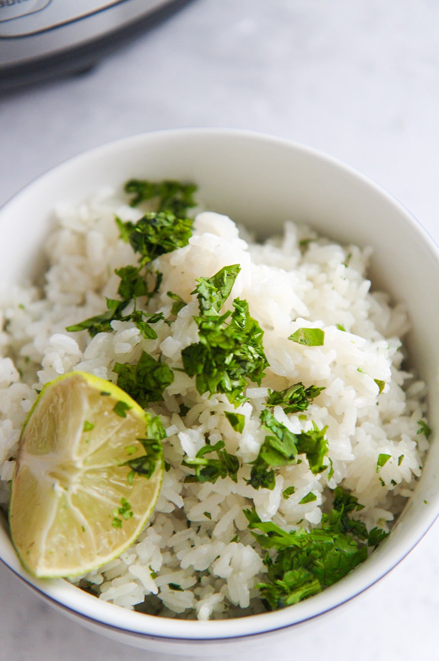 a bowl of cilantro lime rice 