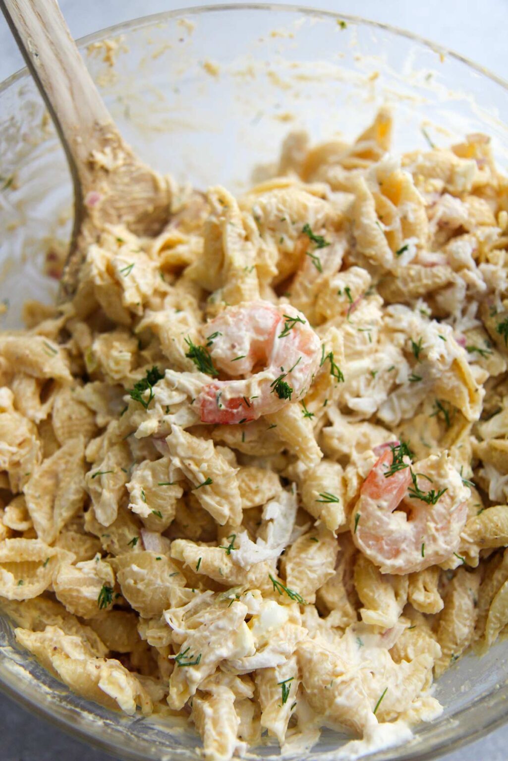 Seafood Pasta Salad (With Real Crab) - Cooked by Julie