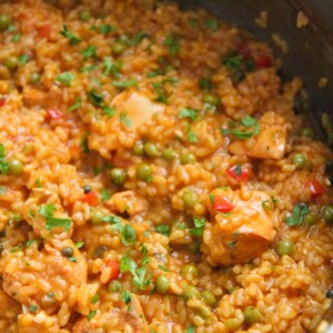 arroz con pollo a la chorrera up close.
