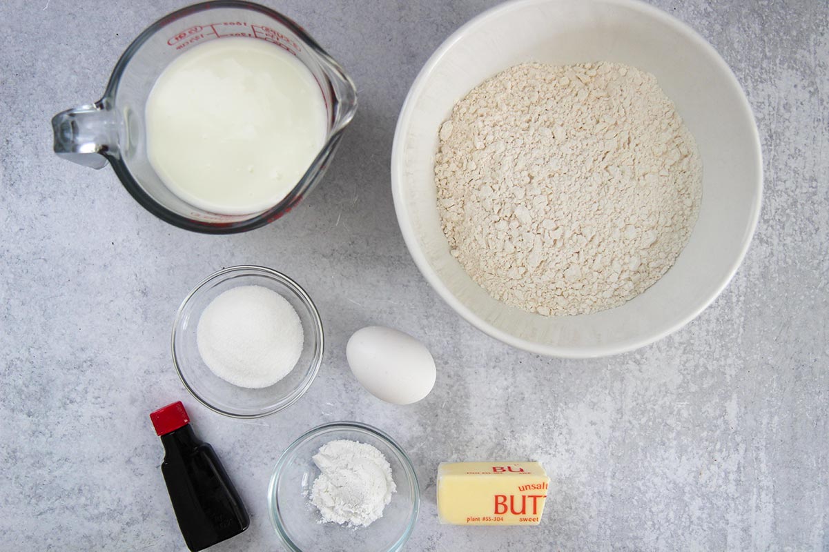 ingredients for silver dollar pancakes. 