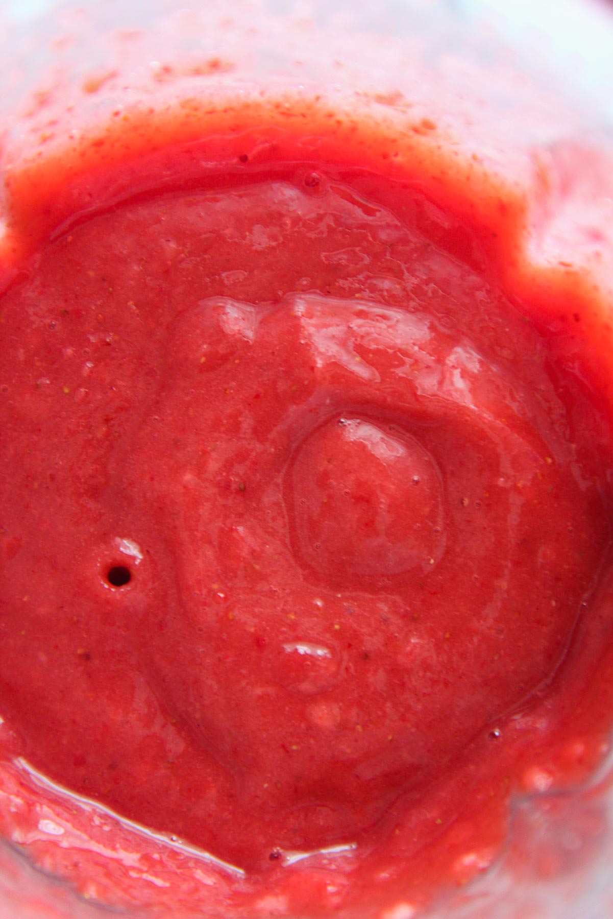 frozen strawberry daiquiri in a blender. 