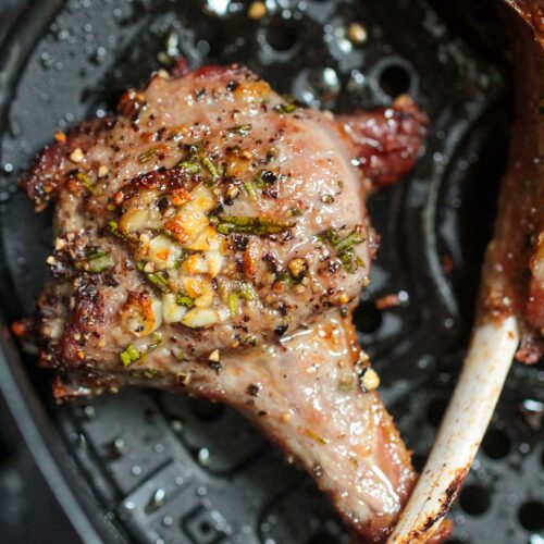 Air Fryer Rosemary Garlic Lamb Chops