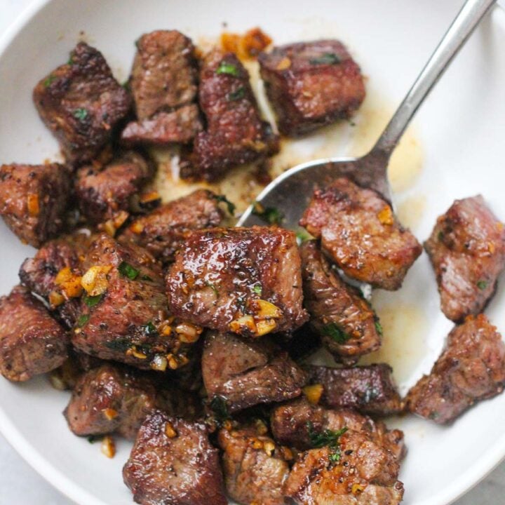 Garlic Butter Steak Tips (Super Easy) Cooked by Julie