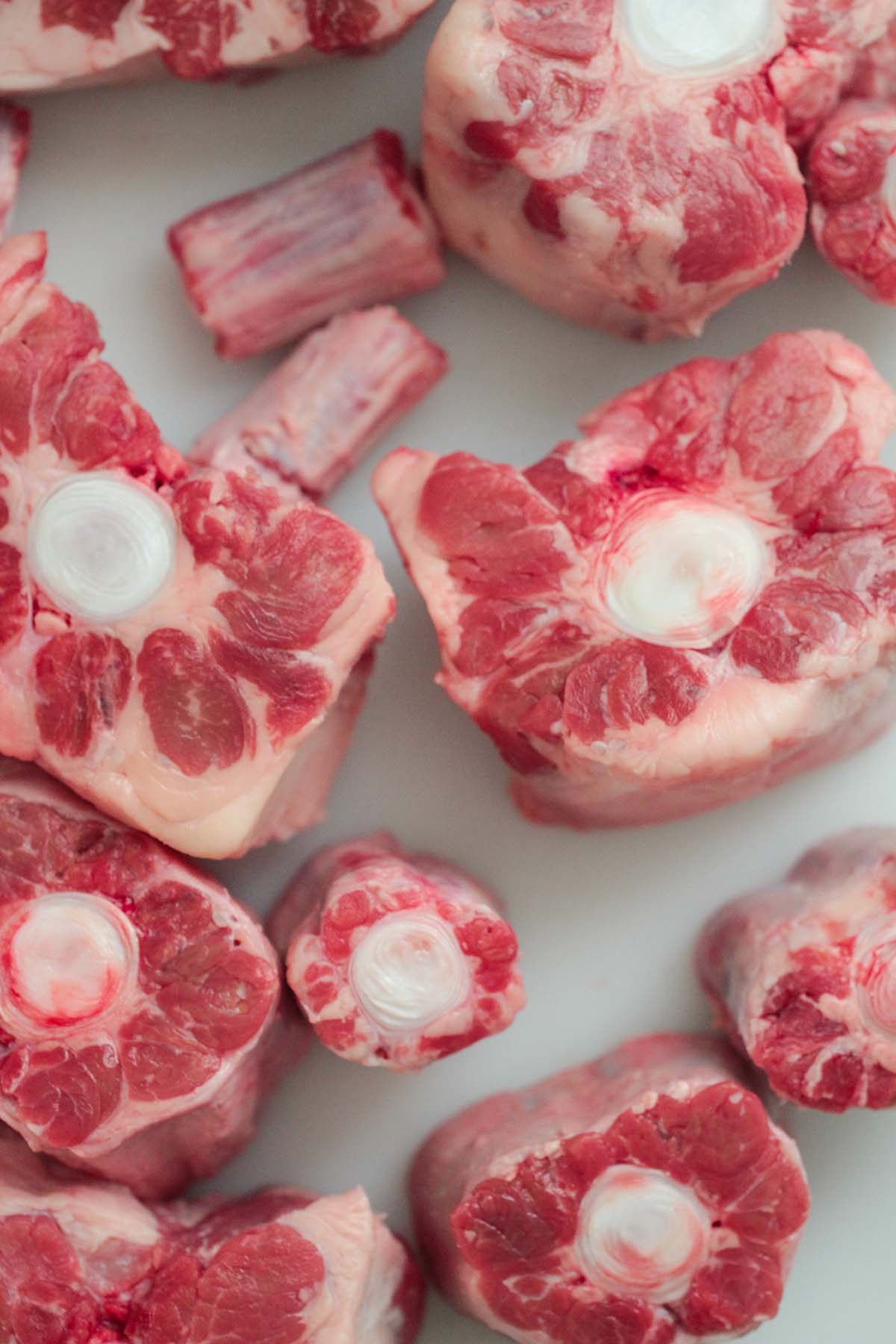 raw beef oxtails. 
