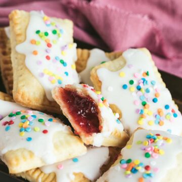 homemade air fryer pop tarts up close.